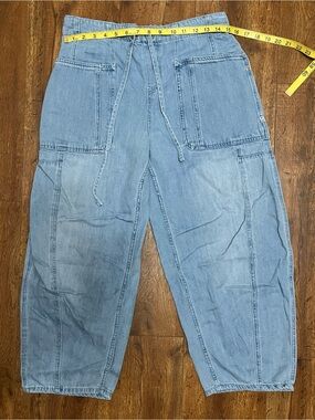 ee some Bridgton Draw string Barrel Jeans   Light Blue Wide Leg Denim Pan